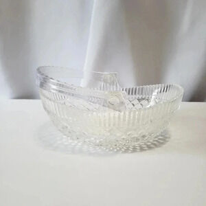Mikasa vintage crystal basket clear